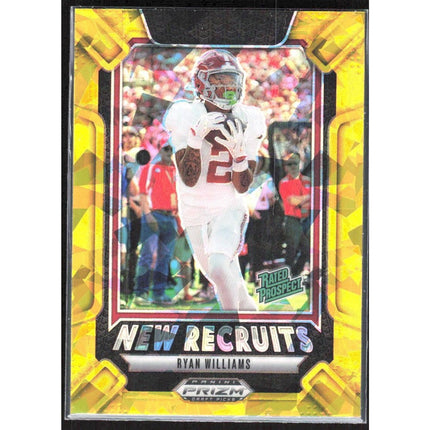Ryan Williams 2025 Panini Prizm Draft Picks New Recruits Gold Ice #23 Alabama