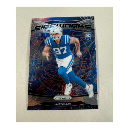 2024 Panini Prizm Laiatu Latu RC #17 Fireworks Rookie Insert Colts