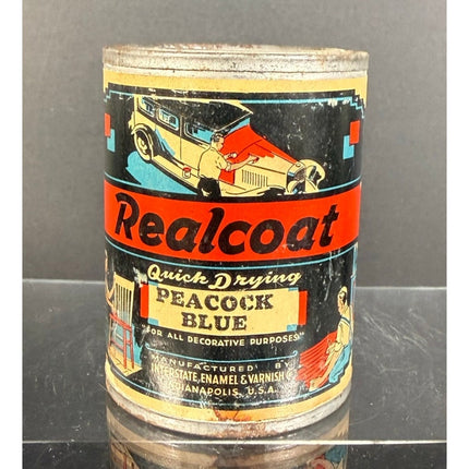Realcoat Quick Drying Peacock Blue Enamel & Varnish Tin