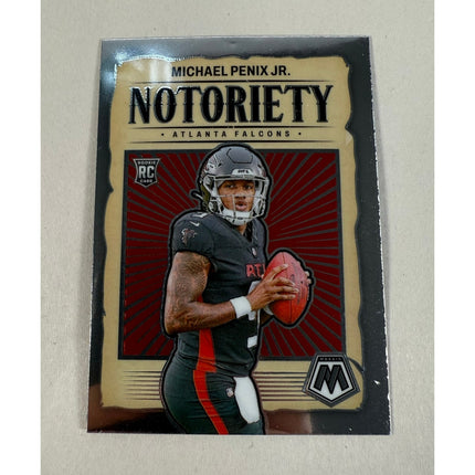 2024 Panini Mosaic Michael Penix Jr RC #20 Notoriety Rookie Falcons