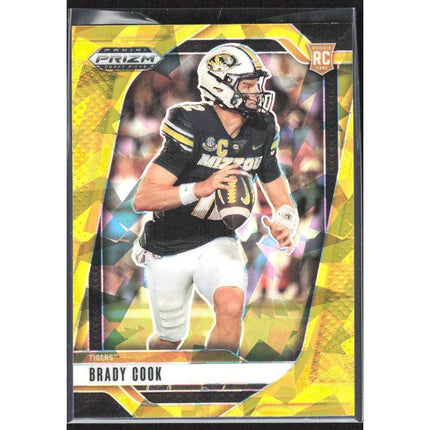 Brady Cook 2025 Panini Prizm Draft Picks Prizms Gold Ice #70 Missouri Tigers