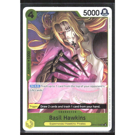 Basil Hawkins (Judge Pack Vol. 6) One Piece Promotion Cards #OP10-109 Rare