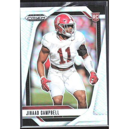 Jihaad Campbell 2025 Panini Prizm Draft Picks Prizms Silver #3 Alabama