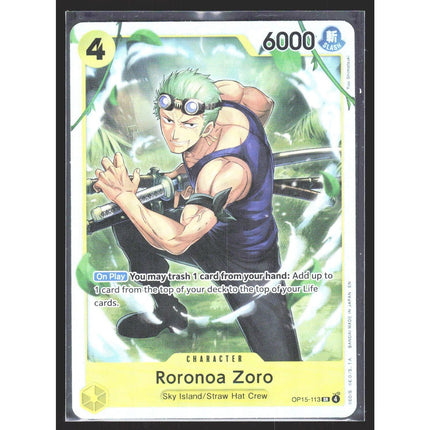 Roronoa Zoro (OP15-113) Adventure on Kami's Island #OP15-113 Super Rare