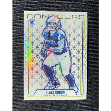 2024 Panini Phoenix Blake Corum RC #CON-BCM Rams Contours Rookie Insert
