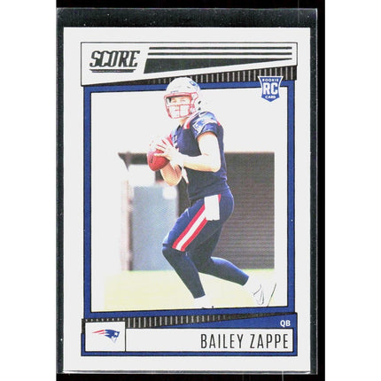 Bailey Zappe 2022 Score #310 RC New England Patriots