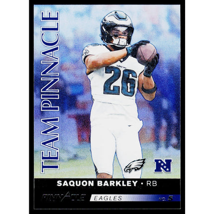 Saquon Barkley / De'Von Achane 2024 Panini Encore Team Pinnacle #5