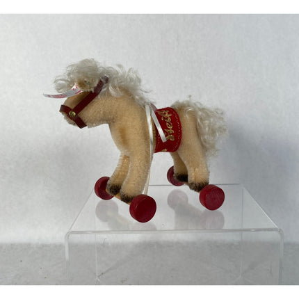 Steiff Pony on Wheels Christmas Exclusive Vintage Collectible Ornament
