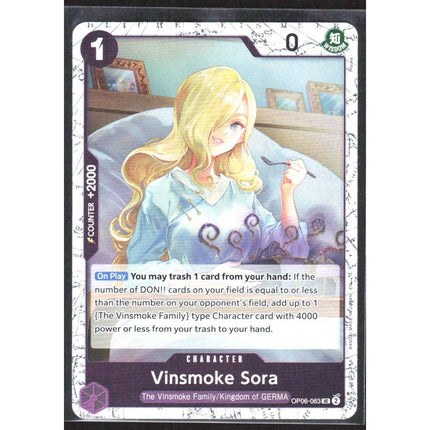 Vinsmoke Sora (Pirate Foil) Premium Booster -The Best- Vol. 2 #OP06-063 Uncommon