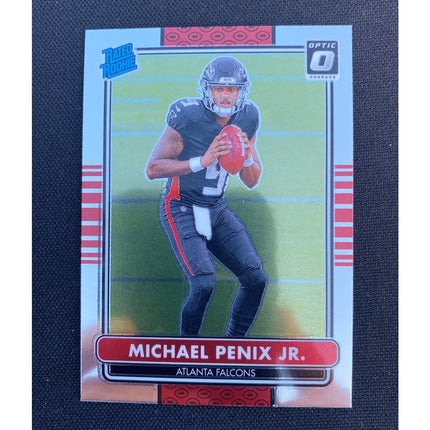 2024 Michael Penix Jr. Optic Rated Rookie RC Falcons #9 Football Card
