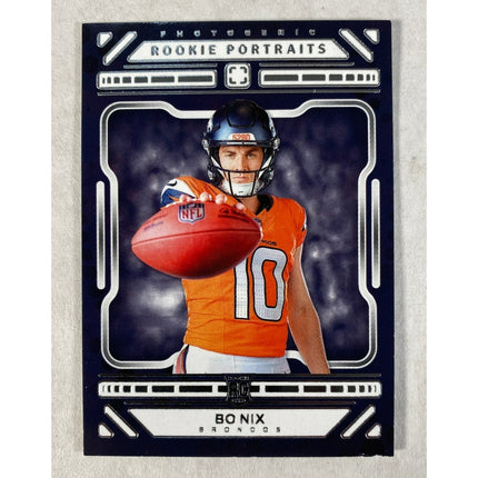 2024 Panini Photogenic Rookie Portraits Bo Nix Rookie Card RC #196 Broncos