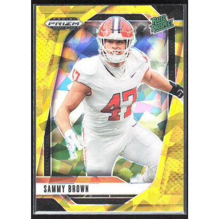 Sammy Brown 2025 Panini Prizm Draft Picks Prizms Gold Ice #153 Clemson Tigers