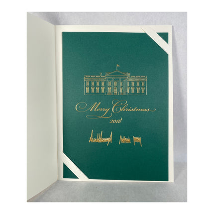 2018 White House Christmas Card Trump & Melania Presidential Memorabilia
