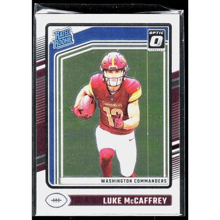 Luke McCaffrey 2024 Donruss Optic #268 Commanders
