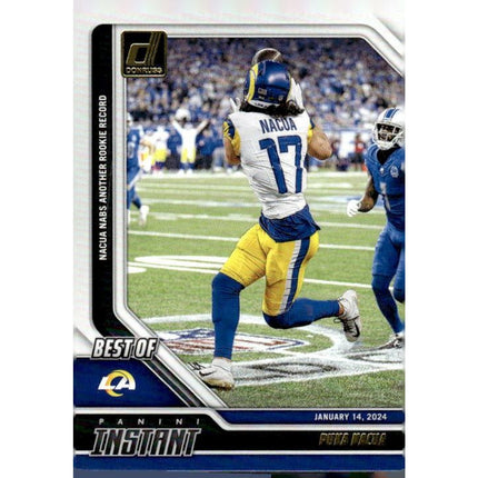 Puka Nacua 2024 Donruss Best of Panini Instant #9 Los Angeles Rams