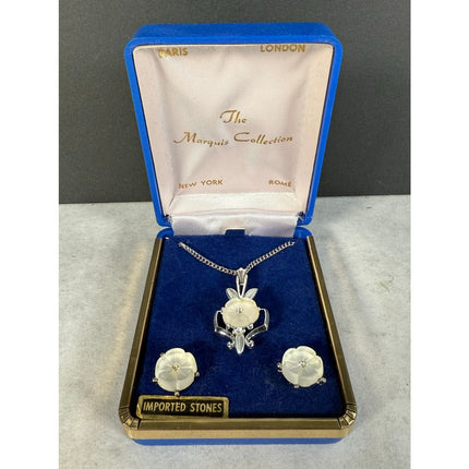 The Marquis Collection Necklace Pendant & Earrings Costume Jewelry Set