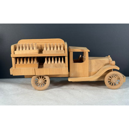 Handmade Wooden 1929 Ford Pop Truck – Crafted by Kaye Munshower Toy Shop 17"
