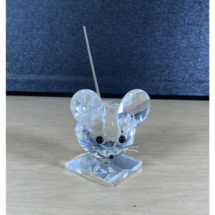 Swarovski Crystal 2 1/2” Mouse with Tail and Whiskers Figurine