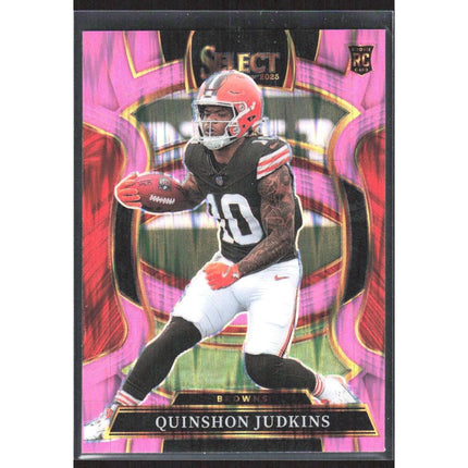 Quinshon Judkins 2025 Panini Select Pink Prizm Shock #55 Cleveland Browns