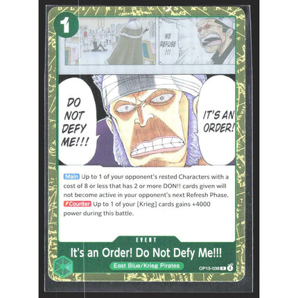 It's an Order! Do Not Defy Me!!! Adventure on Kami's Island #OP15-038 Rare