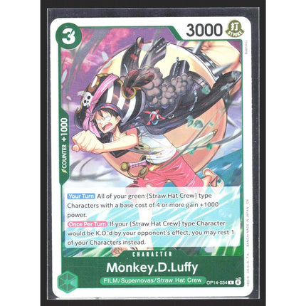 Monkey.D.Luffy The Azure Sea's Seven #OP14-034 Rare