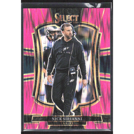Nick Sirianni 2025 Panini Select Pink Prizm Shock #192 Philadelphia Eagles