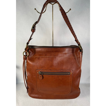 Coach Thompson XL Legacy Brown Leather Hobo Shoulder Bag #11374 MSRP $899