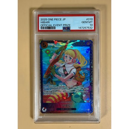 2025 One Piece JP Hibari #010 Official Event Prize PSA 10