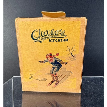 Vintage Chase’s Ice Cream Half-Pint Cardboard Container Antique Advertising