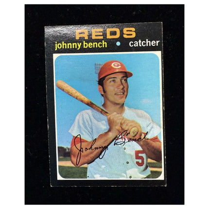 1971 Topps Johnny Bench Rookie Card Cincinnati Reds