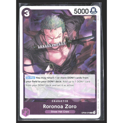 Roronoa Zoro (076) Emperors in the New World #OP09-076 Rare