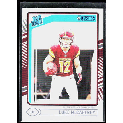 Luke McCaffrey 2024 Donruss #302 Rookie RC Card Washington Commanders