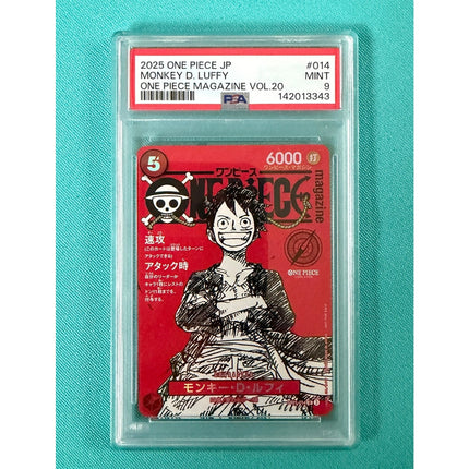2025 One Piece JP Monkey D Luffy OP Magazine Vol 20 Mint PSA 9