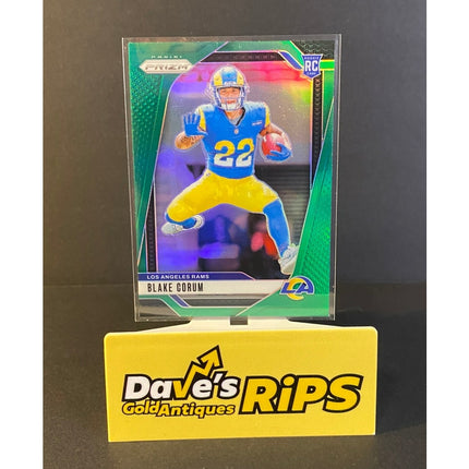 Blake Corum 2024 Panini Prizm #308 RC Green Prizm Rookie Card Rams