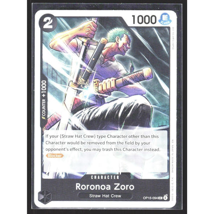 Roronoa Zoro (OP15-094) Adv on Kami's Island Release Event Cards #OP15-094 UC
