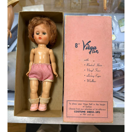 Virga 8" Doll Original Box Rooted Hair Vintage Collectible Play Doll