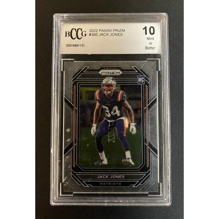 Jack Jones 2022 Prizm 395 Patriots Silver Becket 10 Mint or Better