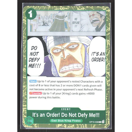 It's an Order! Do Not Defy Me!!! Adventure on Kami's Island #OP15-038 Rare