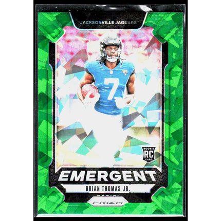 Brian Thomas Jr. 2024 Panini Prizm Emergent Green Ice Prizm #12 Jaguars