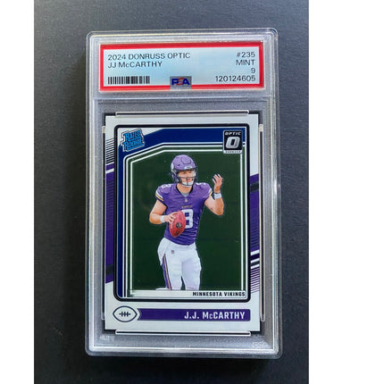 JJ McCarthy 2024 Optic Vikings Rated Rookie PSA 9