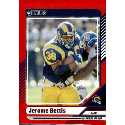 Jerome Bettis 2024 Donruss Press Proof Red #29 Los Angeles Rams