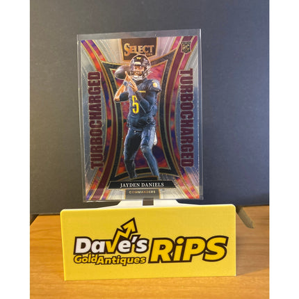 Jayden Daniels 2024 Select #12 Turbocharged Rookie RC Card Washington Commanders