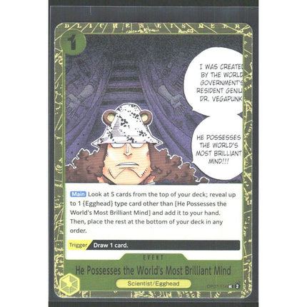 He Possesses the World's Most Brilliant Mind P/F Prem BsterBestVol 2 OP07-114 UC