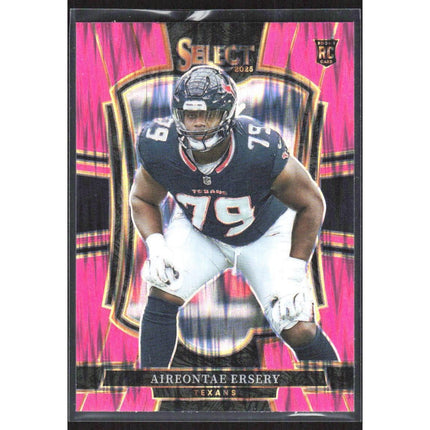 Aireontae Ersery 2025 Panini Select Pink Prizm Shock #134 RC Houston Texans