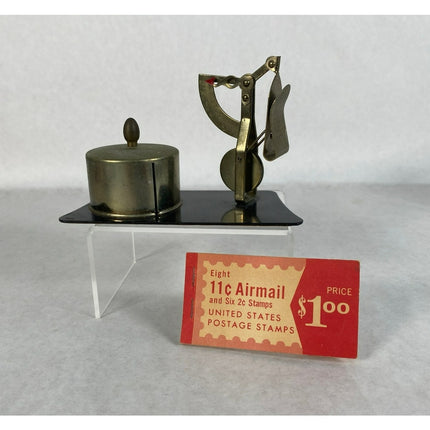 Desktop Postal Stamp Dispenser & Scale – Vintage Office Collectible
