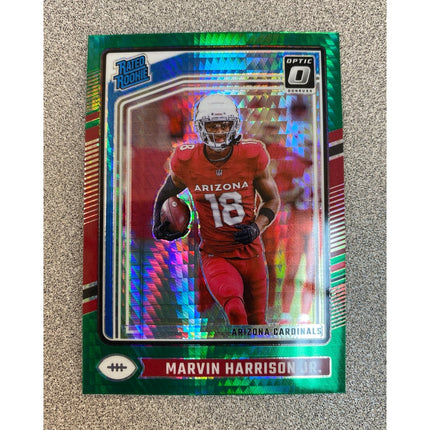 2024 Donruss Optic Marvin Harrison Jr RC #276 Green Hyper Prizm Rated Rookie