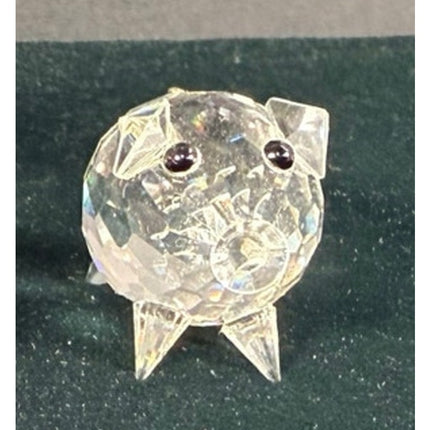 VTG Collectible Swarovski Crystal Mini Pig Barnyard Friends Figurine Signed 1¼”