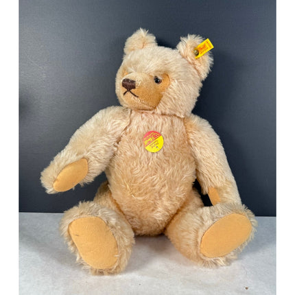 Steiff Original Teddy Bear 0201/41 12" Mohair Plush Moveable Arms & Legs Vintage