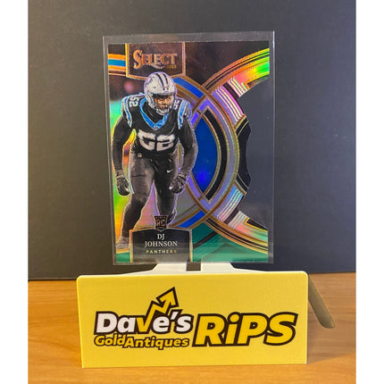 DJ Johnson 2023 Select #143 Diecut Prizm RC Card Insert Carolina Panthers