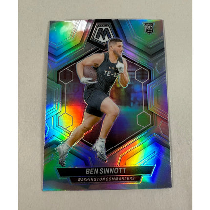 2024 Panini Mosaic Ben Sinnott RC #351 Silver Prizm Rookie Card Commanders